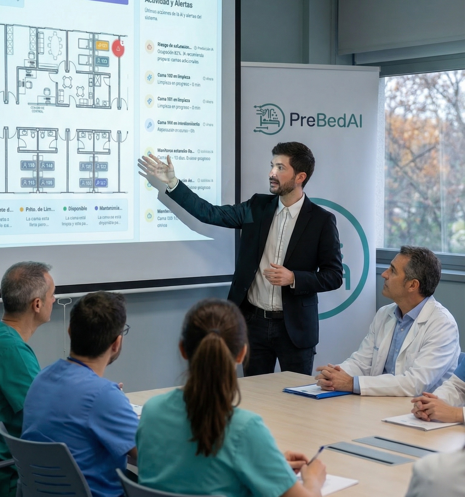 Javier Urrea presentando soluciones de salud digital